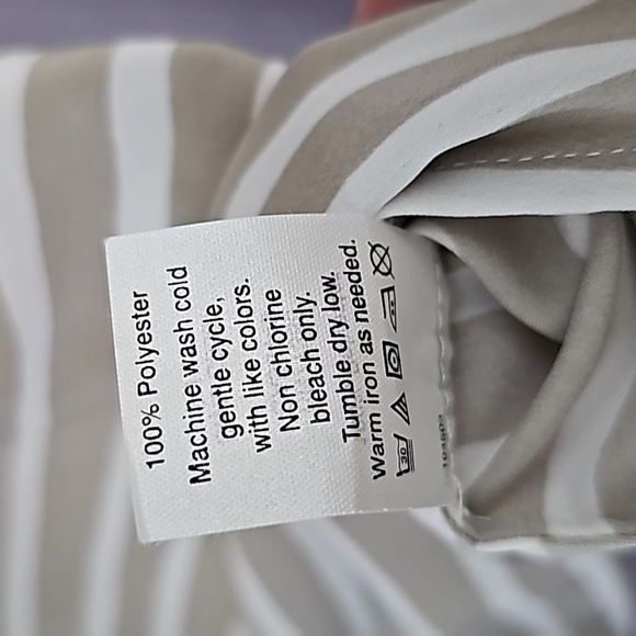 J. Crew Taupe & White Cross Back Tank, Size 4 - Picture 6 of 6